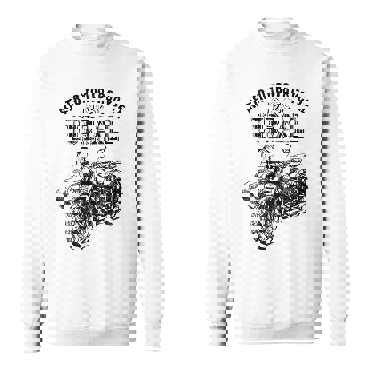 レトロモーターサイクルウラルtシャツ-ヴィンテージサイドカーモーターバイク スウェットシャツ