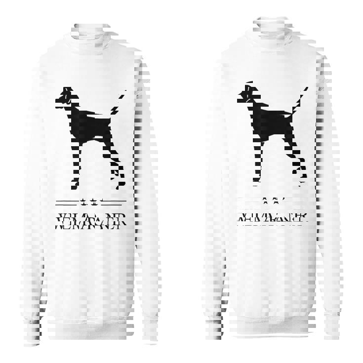 ワイマラナー ブラック シルエット スウェットシャツ