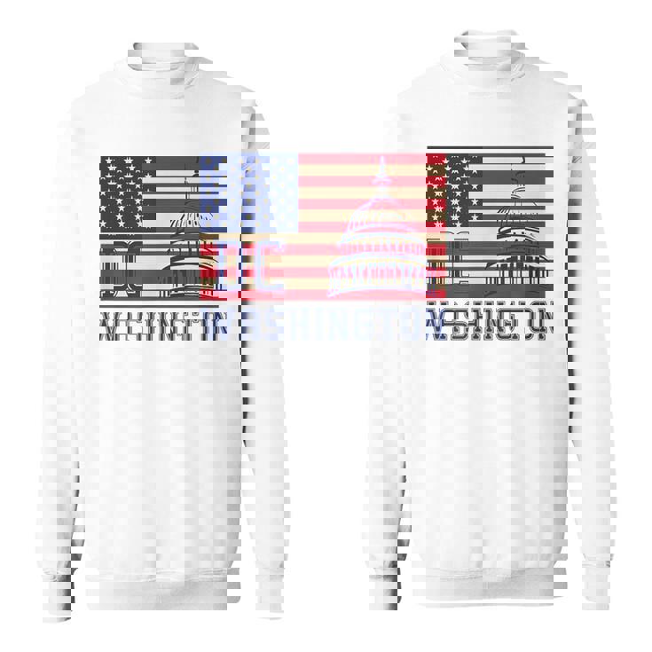 ワシントンdc アメリカ国旗tシャツ スウェットシャツ