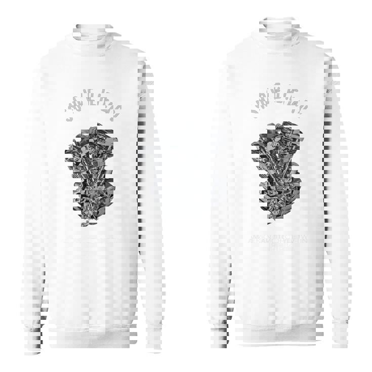 ヴィンテージ Hd オートバイtwin ショベルヘッド エンジン ドローイング バイカー 長袖tシャツ スウェットシャツ