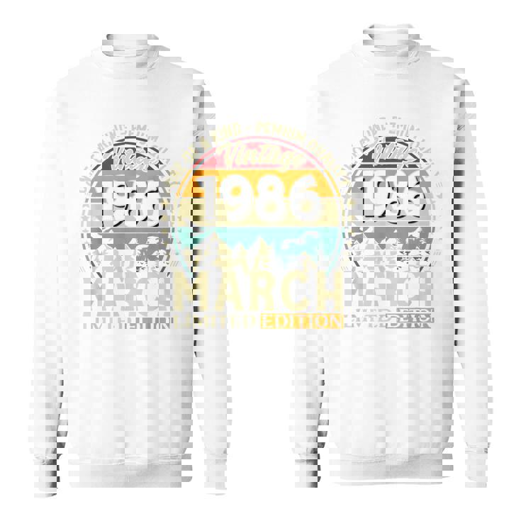 ヴィンテージカー 1986 年3月 40 歳の誕生日 1986 年のクラシックカー スウェットシャツ