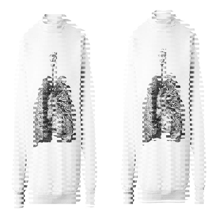 人間の心臓の肺 ビンテージ医療解剖学 解剖学的肺 スウェットシャツ