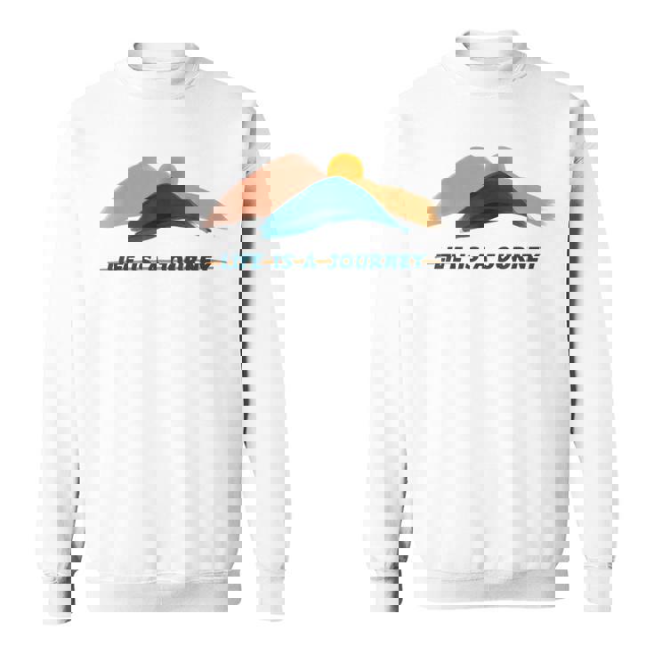 宗教神学 Life Is A Journey 宗教への旅 スウェットシャツ