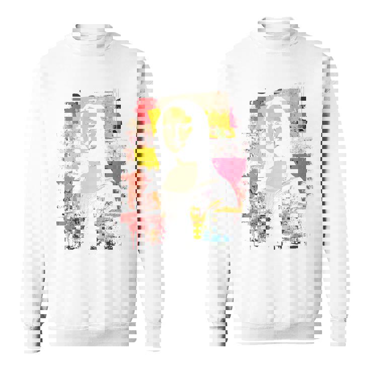 抽象グラフィティ モナリザ バックプリント スウェットシャツ