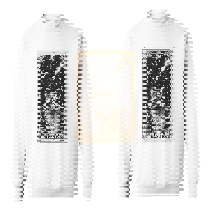 星のタロットカード アライグマ 占星術 神秘的なアライグマ スウェットシャツ