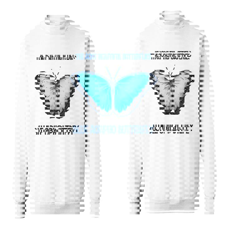 最も美しい蝶青いモルフォバタフライ スウェットシャツ