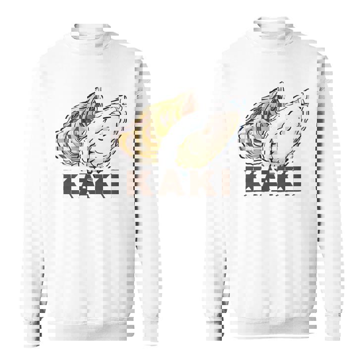 牡蠣 かき カキ Kaki ローマ字 シーフード イラスト 牡蠣好き シーフード好きea Food Oyster スウェットシャツ