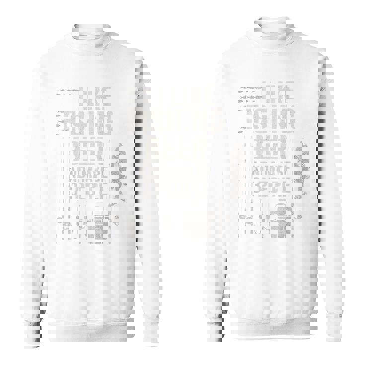 私はビール釣りが好きで、背中には3人で面白い釣りが好きです。 スウェットシャツ