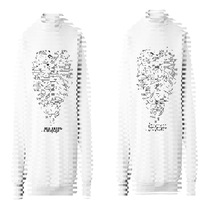 私は物理科学が大好きです数学グラフ数式方程式オタクオタク賢い学生教師 スウェットシャツ