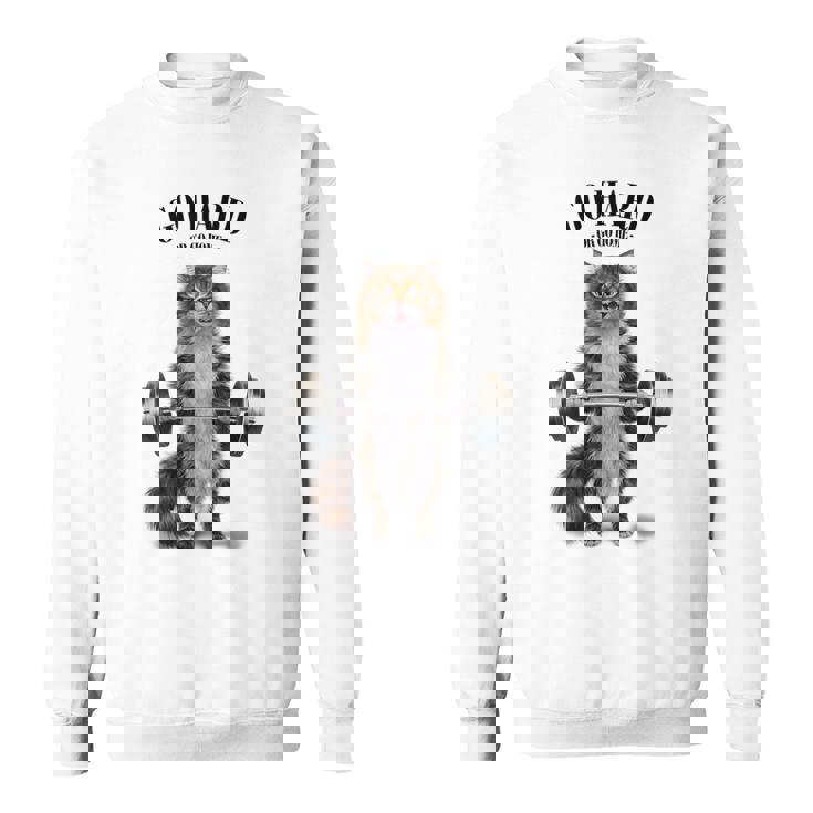 筋トレ ジム やる気がないなら家に帰れ トラ猫 ねこ スウェットシャツ