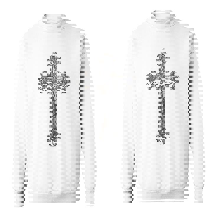 背中に十字架 大きな十字架 クリスチャン スウェットシャツ