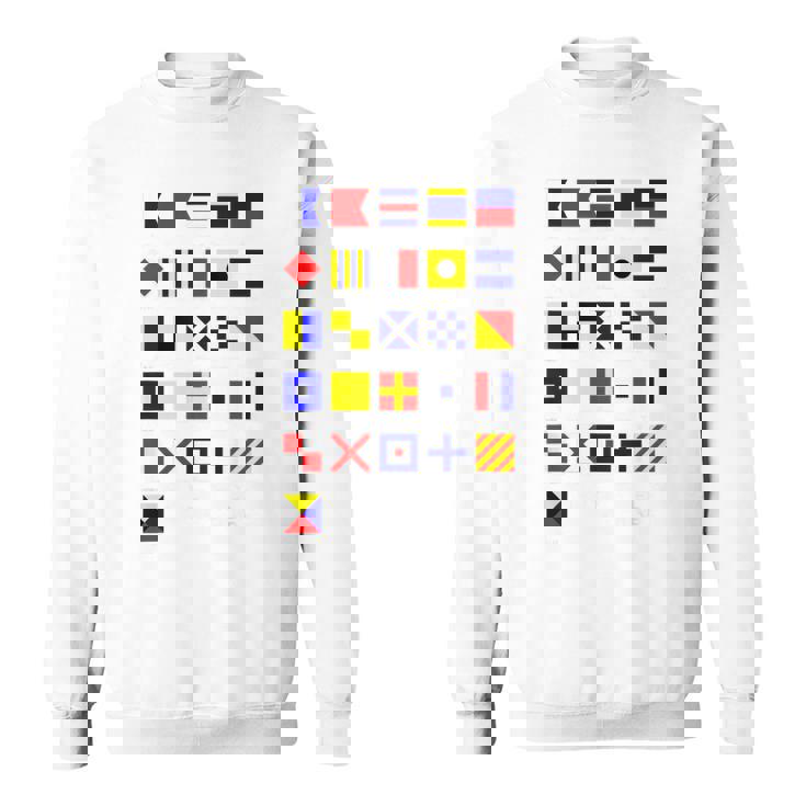 航海信号旗 アルファベット スウェットシャツ