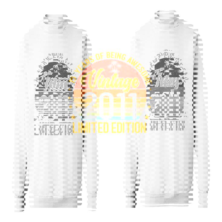 裏面 ヴィンテージ 15 誕生日 デコレーション メンズ 15歳 2011 15歳 スウェットシャツ