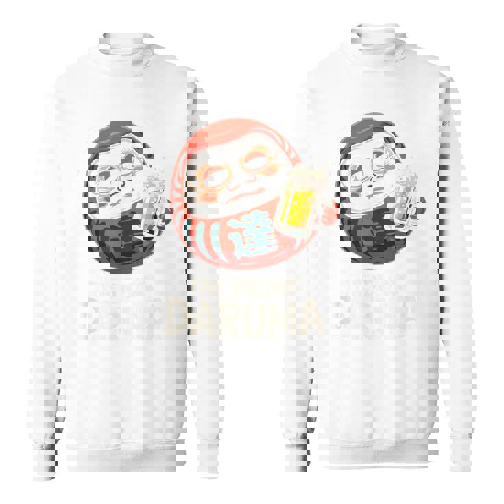 酔っぱらい だるま 日本の漢字 お土産 ビール アート 日本 ユーモア スウェットシャツ