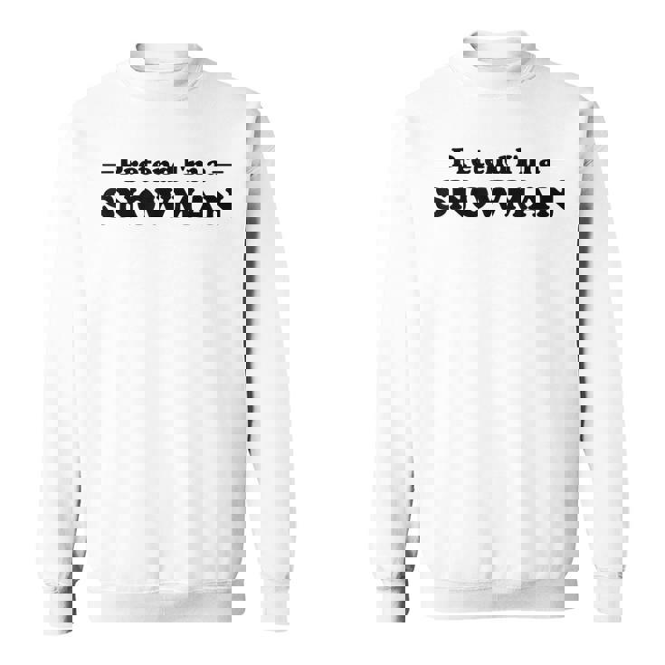 雪だるま ハロウィン コスチューム ごっこ I'm Anowman スウェットシャツ