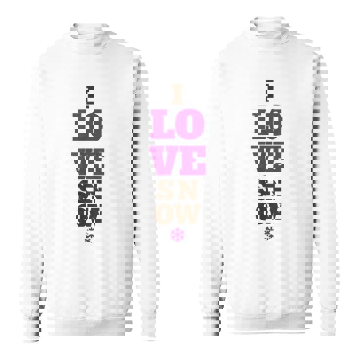 雪の冬が大好き スウェットシャツ