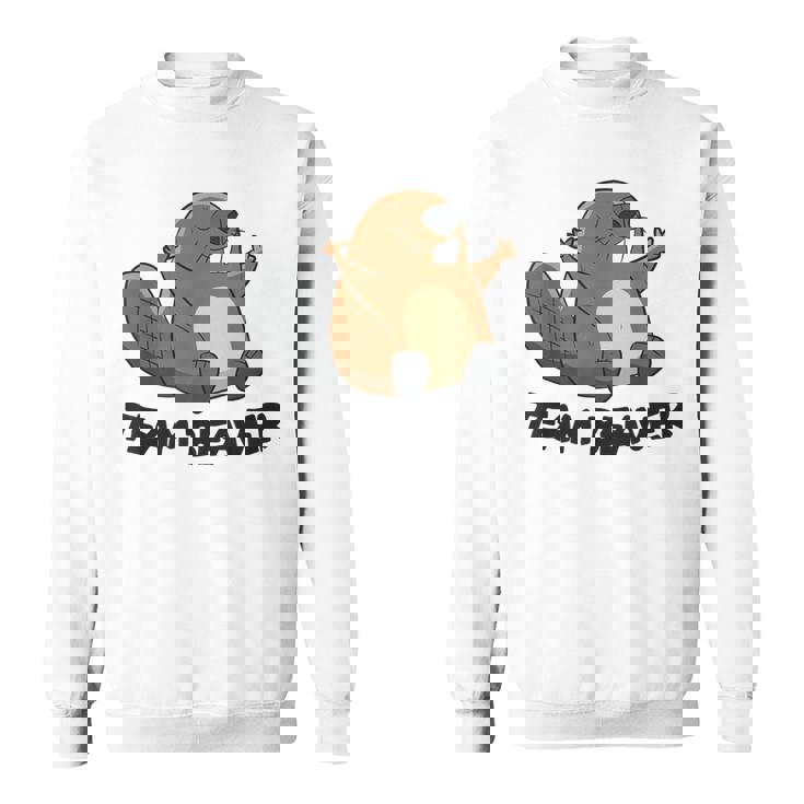 面白いビーバー分隊チームビーバー スウェットシャツ