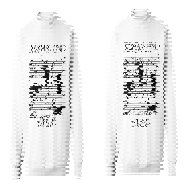 音楽とトカゲ ヤモリ ミュージシャン 爬虫類 スウェットシャツ