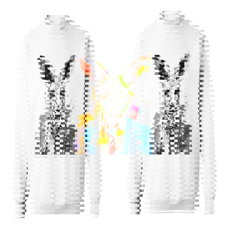 鮮やかなカンガルー、ネクタイ付き。 スウェットシャツ