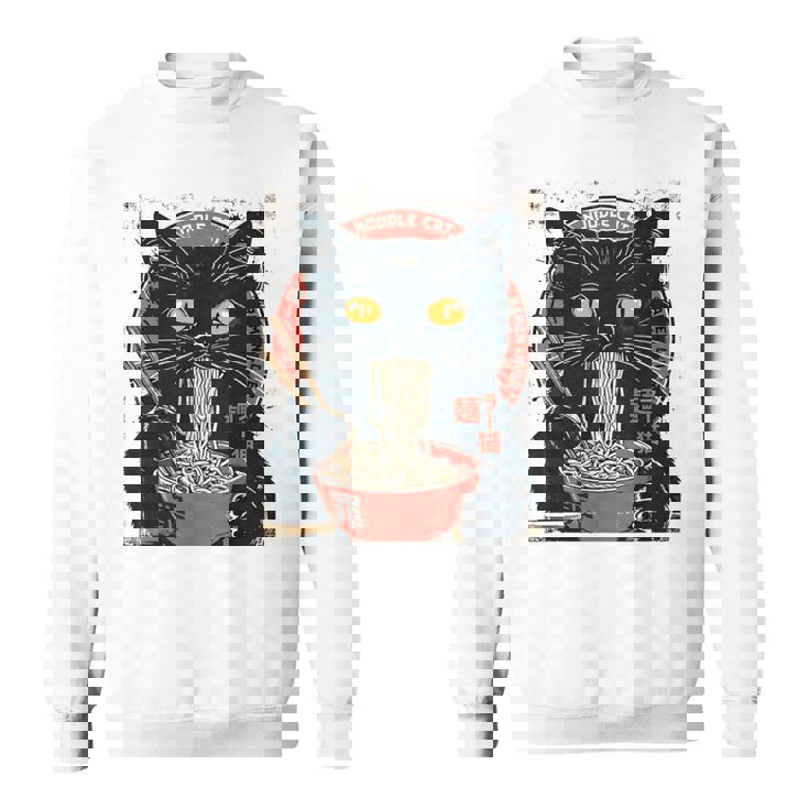 麺 猫 ラーメン好き 和食 猫 アート デザイン スウェットシャツ