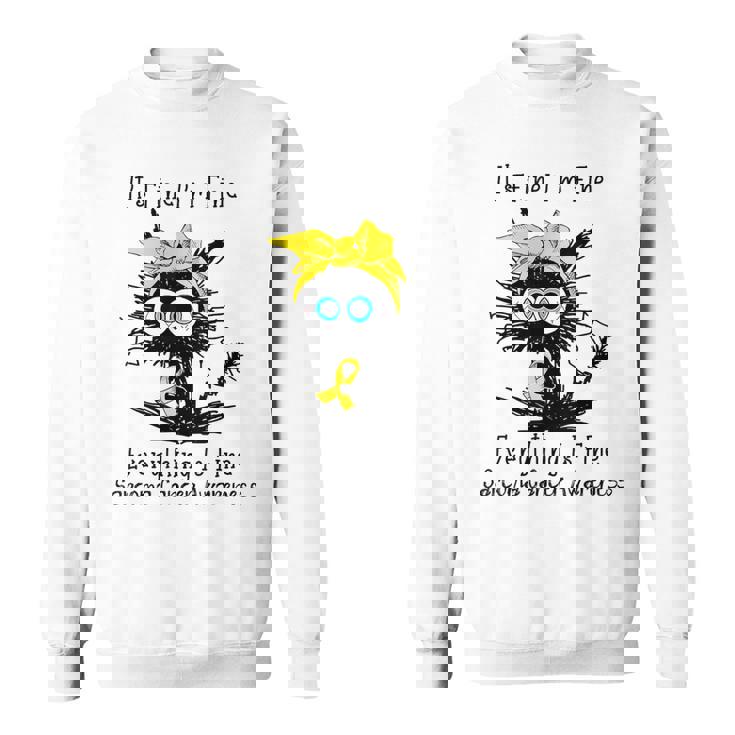 黒猫大丈夫だよ元気だ肉腫啓発 スウェットシャツ