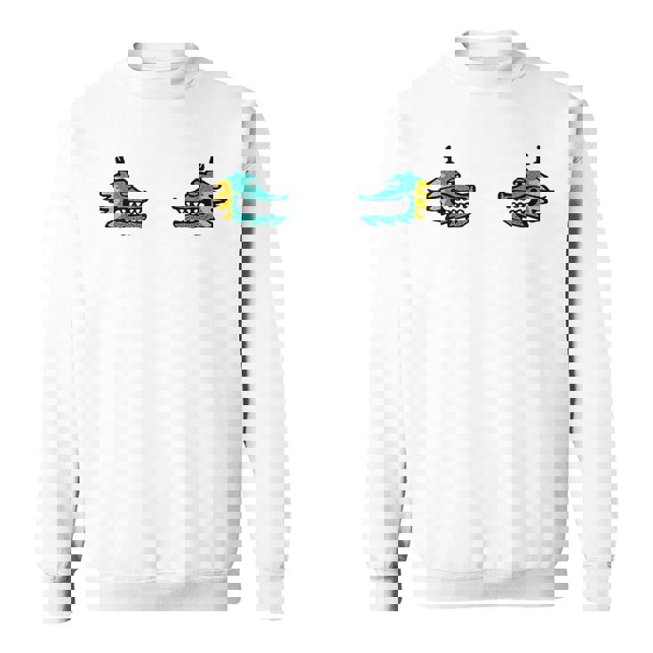 龍 ドラゴン 顔 対称 ポップアート 和風ユニークデザイン スウェットシャツ