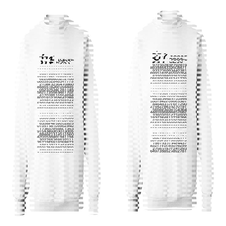 （背中側 バックプリント）314 円周率 パイ《数学》【変なデザイン屋さん】理数系 数字 面白い 長袖tシャツ スウェットシャツ