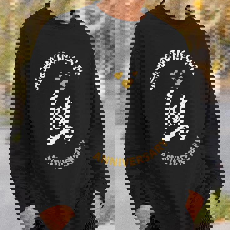 1周年記念1周年記念。 スウェットシャツ 彼への贈り物