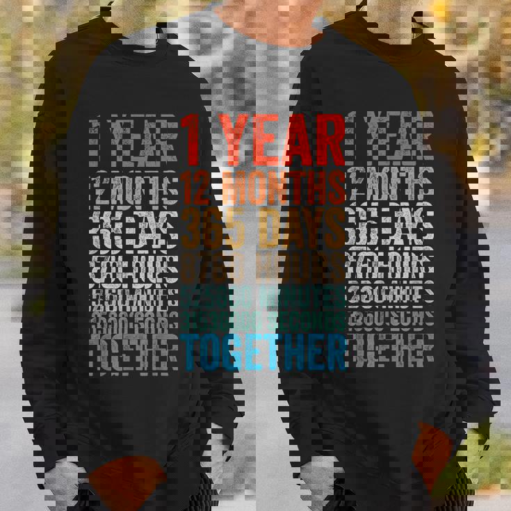1年記念日 彼 彼女 カップル 1回目の結婚 スウェットシャツ 彼への贈り物