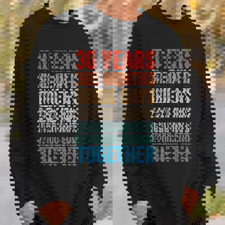 30年記念日 彼 彼女 カップル 30回目の結婚 スウェットシャツ 彼への贈り物