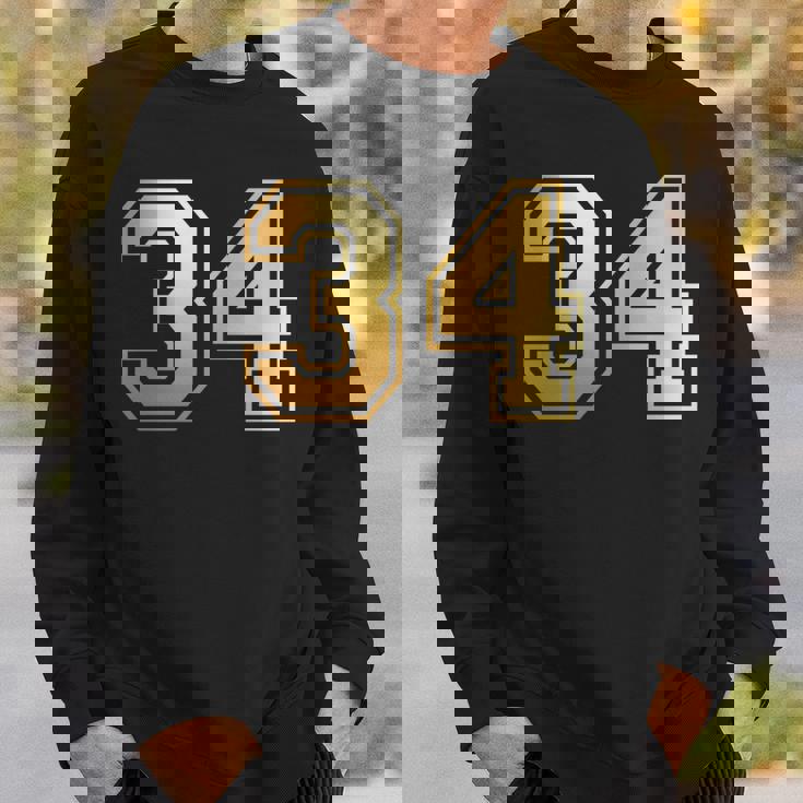 34 ナンバー34 チーム スポーツ グラフィック 代表チームのマッチング 長袖tシャツ スウェットシャツ 彼への贈り物