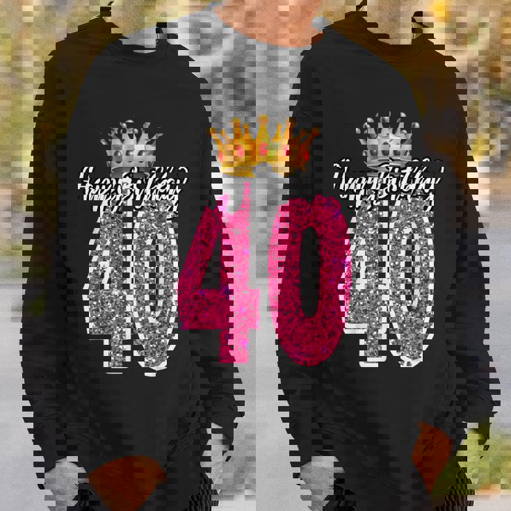 40歳 ハッピーバースデー キュート 40歳 誕生日 マッチング スウェットシャツ 彼への贈り物