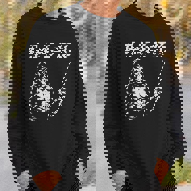 4545135、面白いゴリラリフティングスクワットベンチプレスジム数学 スウェットシャツ 彼への贈り物