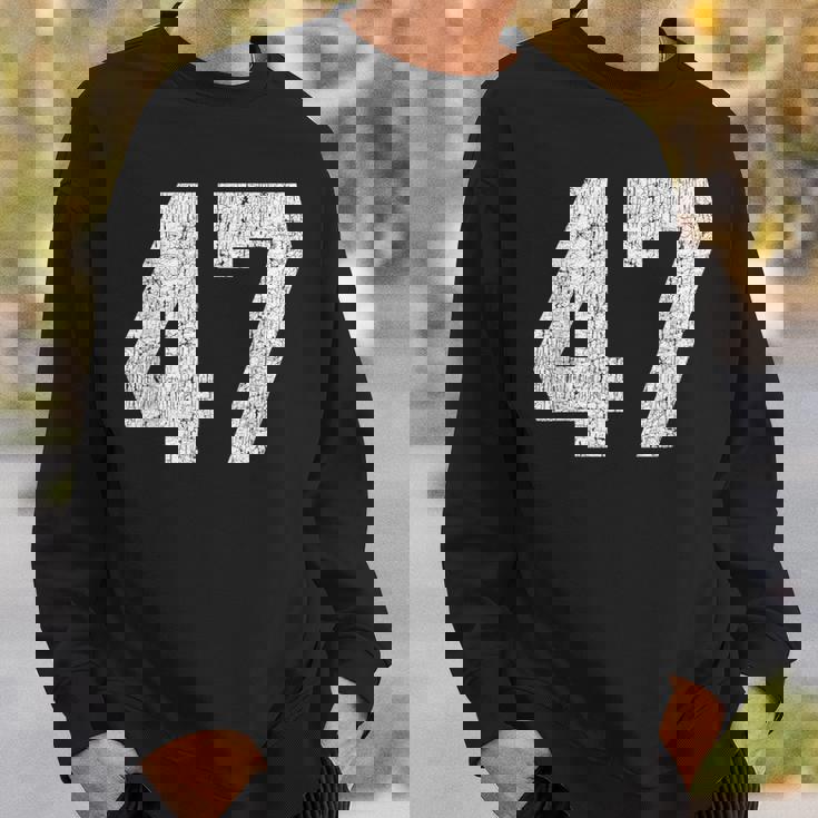 47 ジャージユニフォーム バーシティ スポーツ番号 47歳の誕生日 スウェットシャツ 彼への贈り物