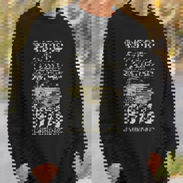 50 歳の誕生日、1976 年以来、クラシックカー、50 歳 スウェットシャツ 彼への贈り物