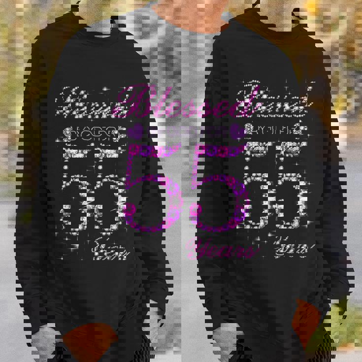 55歳の55歳の誕生日パーティーに神の祝福 スウェットシャツ 彼への贈り物