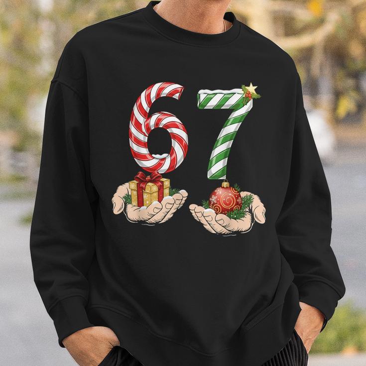 6 7 Meme 67 Christmas Pajamas Holiday Gen Alpha Slang Sweatshirt Gifts for Him