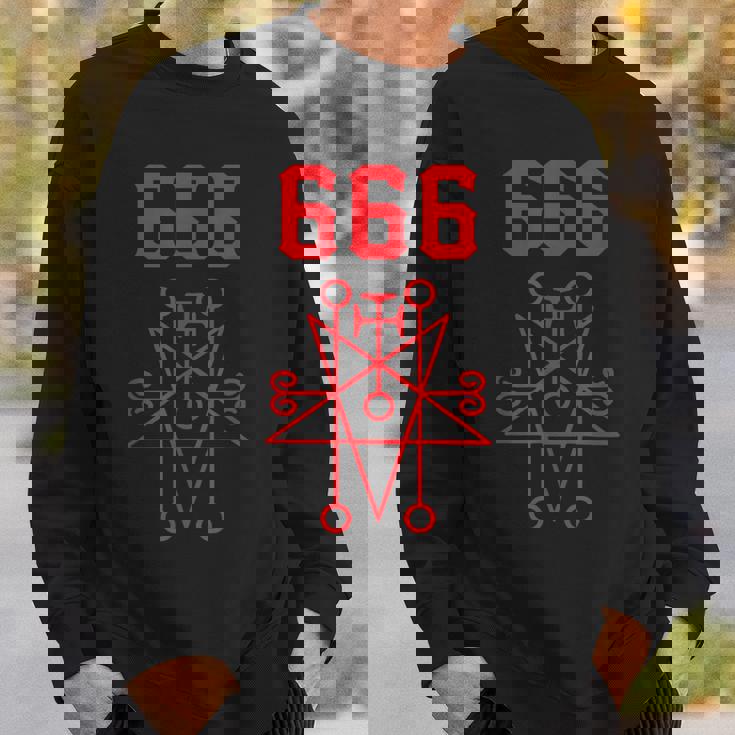 666 悪魔 悪魔のペンタグラム 獣のマーク スウェットシャツ 彼への贈り物