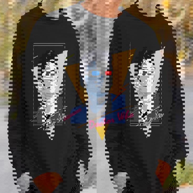 80年代テナントレトロタイムトラベラーsfファン。 長袖tシャツ スウェットシャツ 彼への贈り物