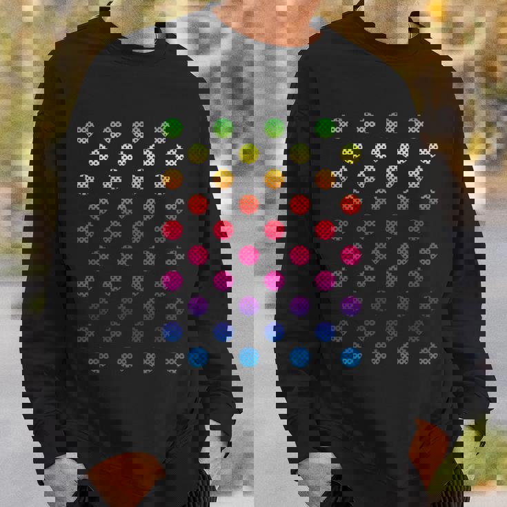 9月15日 ドットデー マルチカラー レインボー 水玉 スウェットシャツ 彼への贈り物