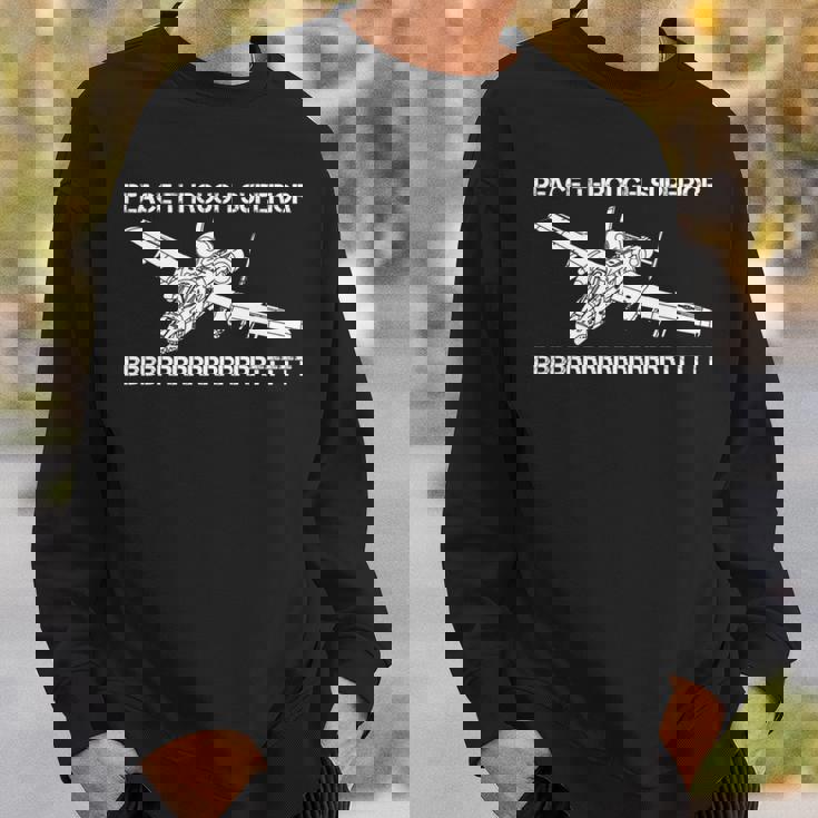 A-10イボイノシシサンダーボルトプレーンミームbbbrrrtttおかしいジョーク 長袖tシャツ スウェットシャツ 彼への贈り物