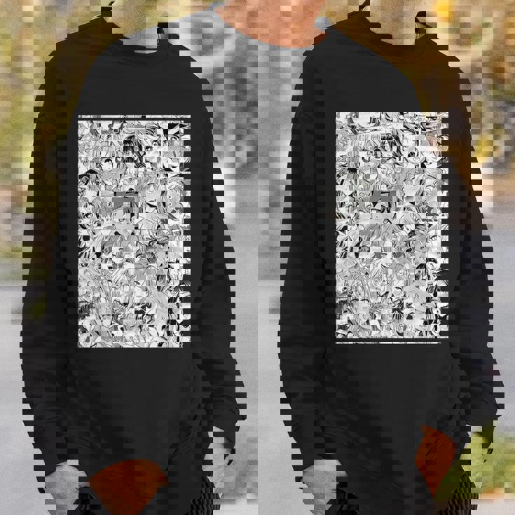 Ahegao オタクアニメ 垂れ下がるよだれアニメ Weeb Love スウェットシャツ 彼への贈り物