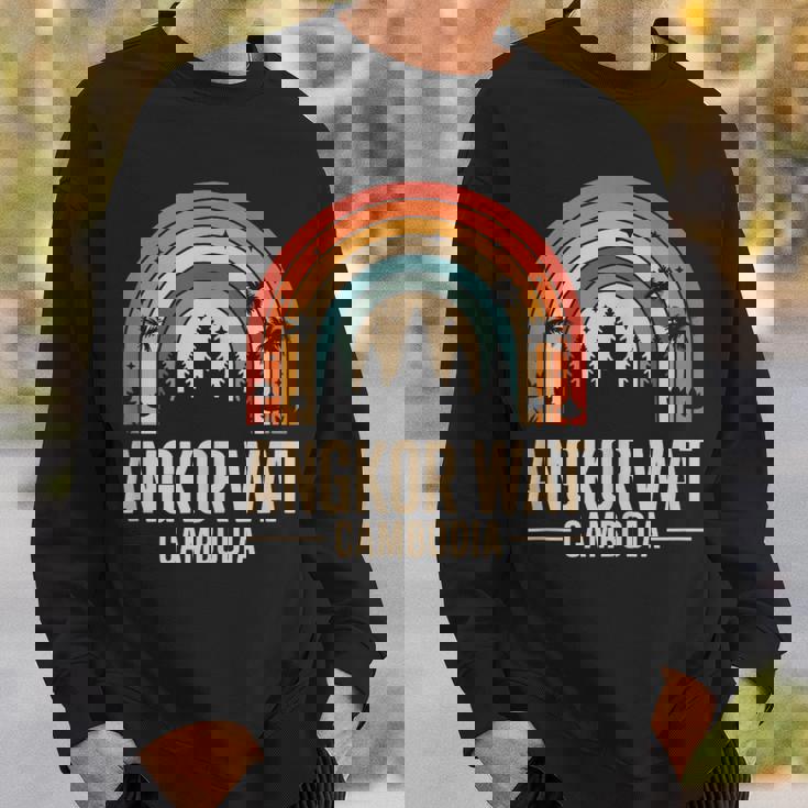 Angkor Wat Cambodia Retro Rainbow And Fun Vintage Temple Tank Top Sweatshirt Unisex Gifts for Him