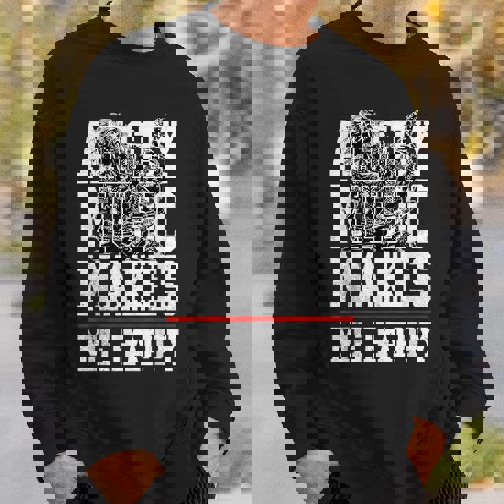 Angry Music Make Me Happy Heavy Metal Metalheads スウェットシャツ 彼への贈り物