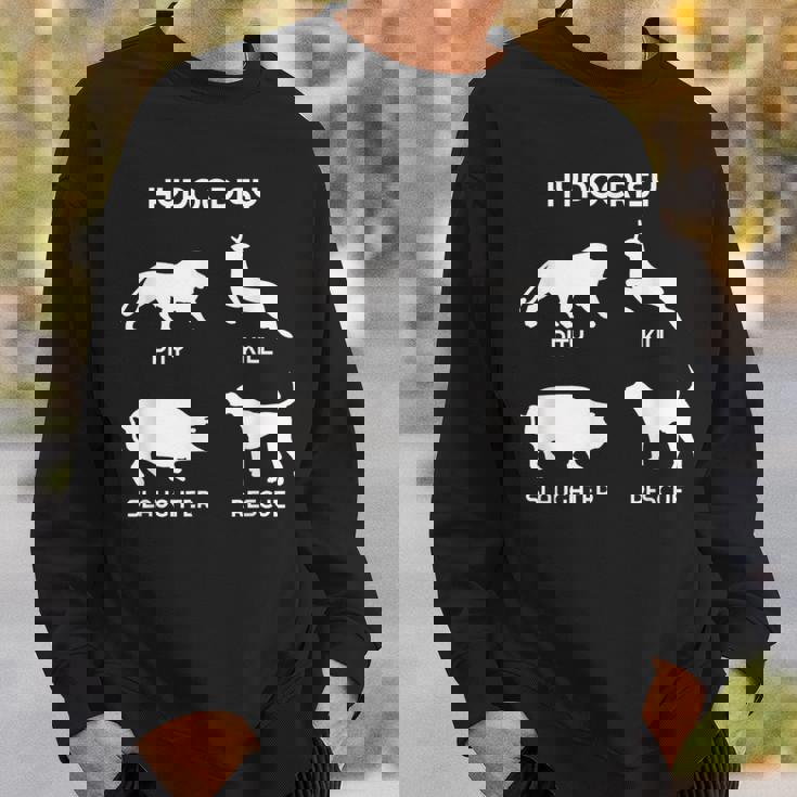 Animal Rights Hypocrisyegan スウェットシャツ 彼への贈り物