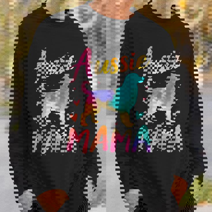 Australian Shepherd Mama Colorful Australian Shepherd Mom Sweatshirt Unisex Gifts for Him