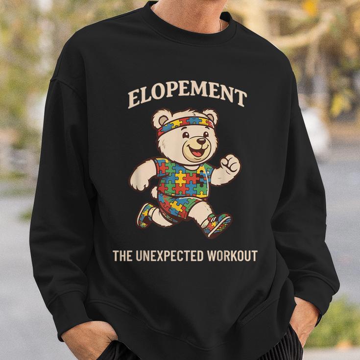 Autism Neurodiversity Bear Elopement The Unexpected Workout Sweatshirt Gifts for Him