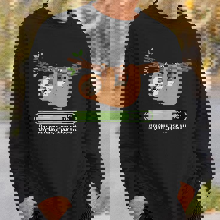 Baby Loading Please Wait ナマケモノのユーモア スウェットシャツ 彼への贈り物