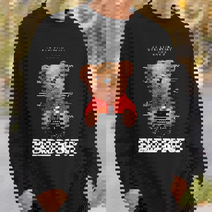 Bad Boy Teddy Bear Graphic tyle Fun スウェットシャツ 彼への贈り物