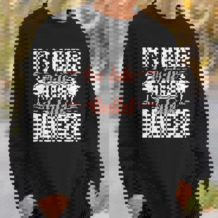 Ballerina Lifestyle Its Never Too Late To Be バレエダンサー スウェットシャツ 彼への贈り物